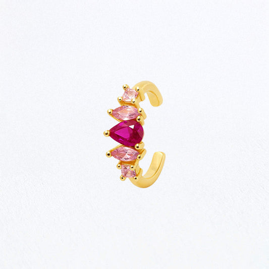 Earcuff Juliette - Plaqué Or 18K et Zirconium - 1 cm