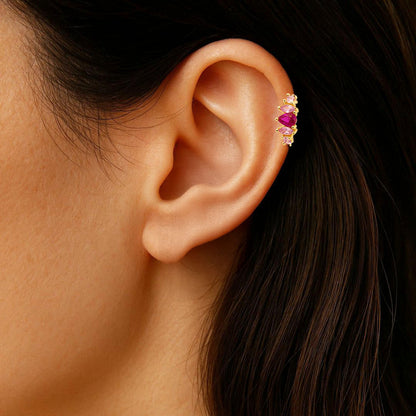 Earcuff plaqué or 18K zirconium 1 cm Juliette Bellaime2