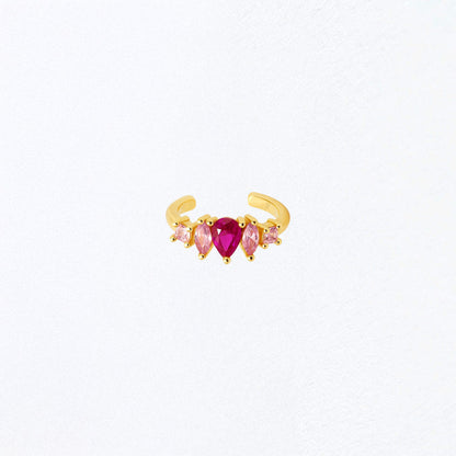 Earcuff plaqué or 18K zirconium 1 cm Juliette Bellaime 3