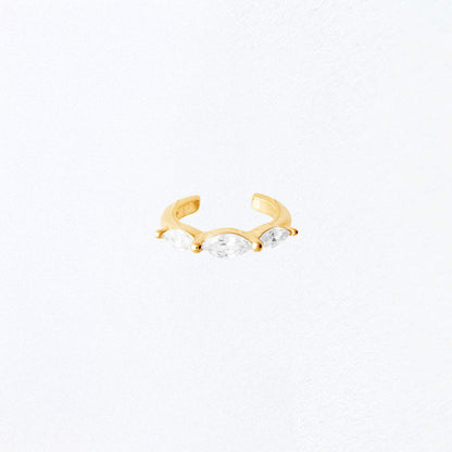 Earcuff plaqué or 18K zirconium 1 cm Magdalena Bellaime 3