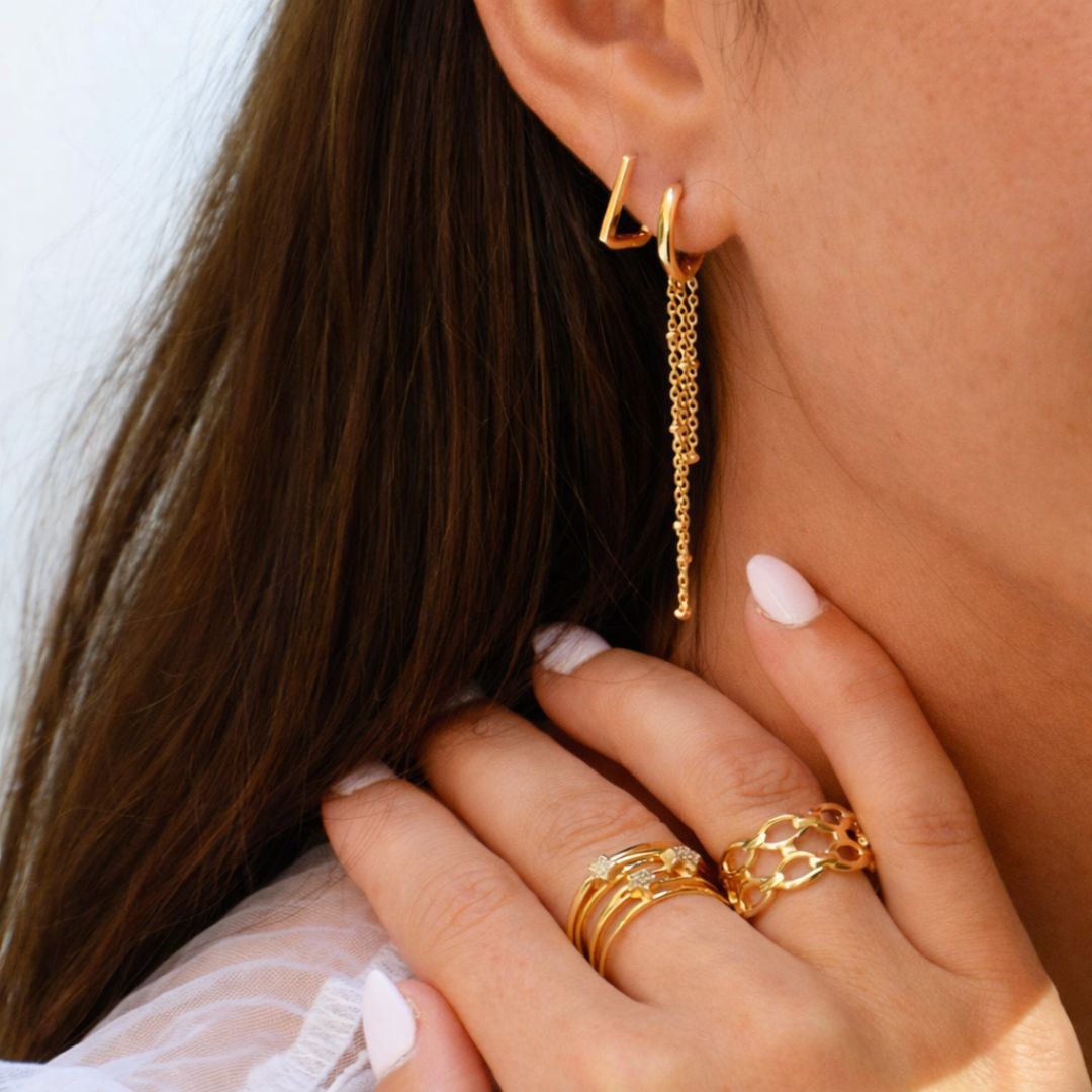 Earcuff plaqué or 18K 5,5 cm Salsa Bellaime