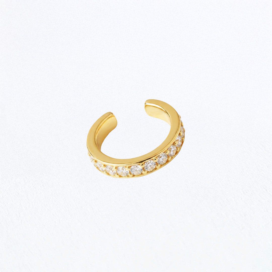Earcuff plaqué or 18K zirconium All In Bellaime 5