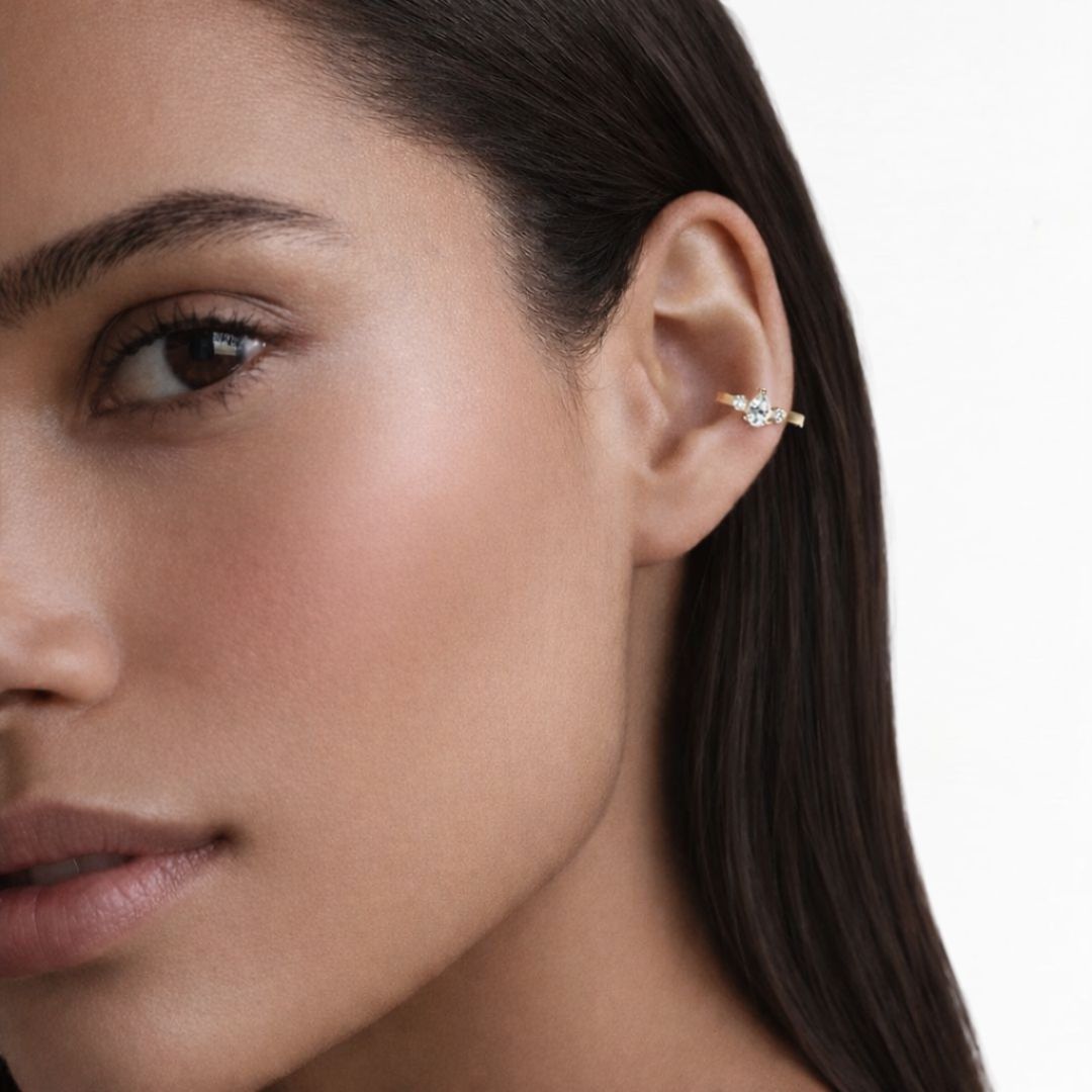 Earcuff plaqué or Ambre Bellaime 2