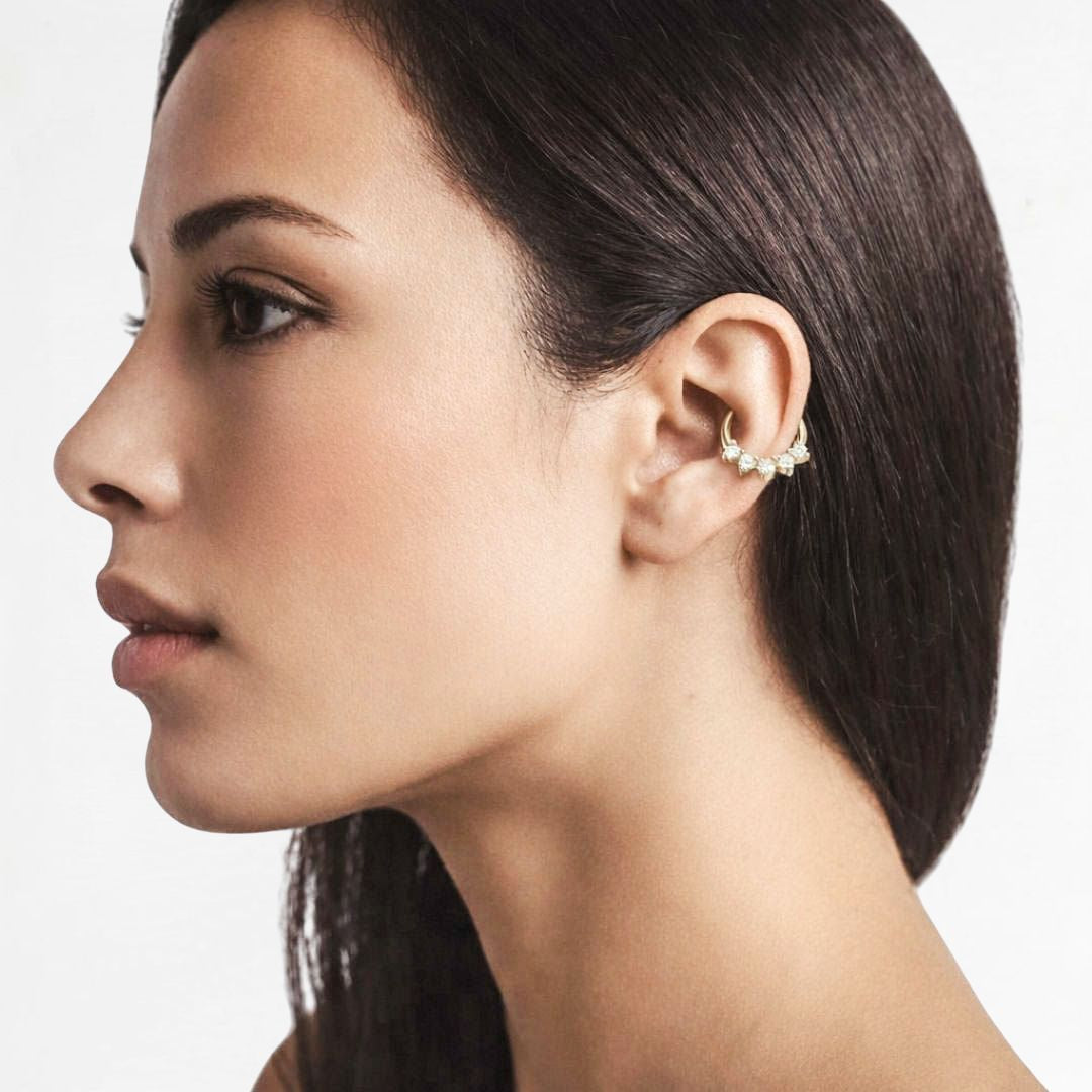 Earcuff plaqué or Jade Bellaime 3