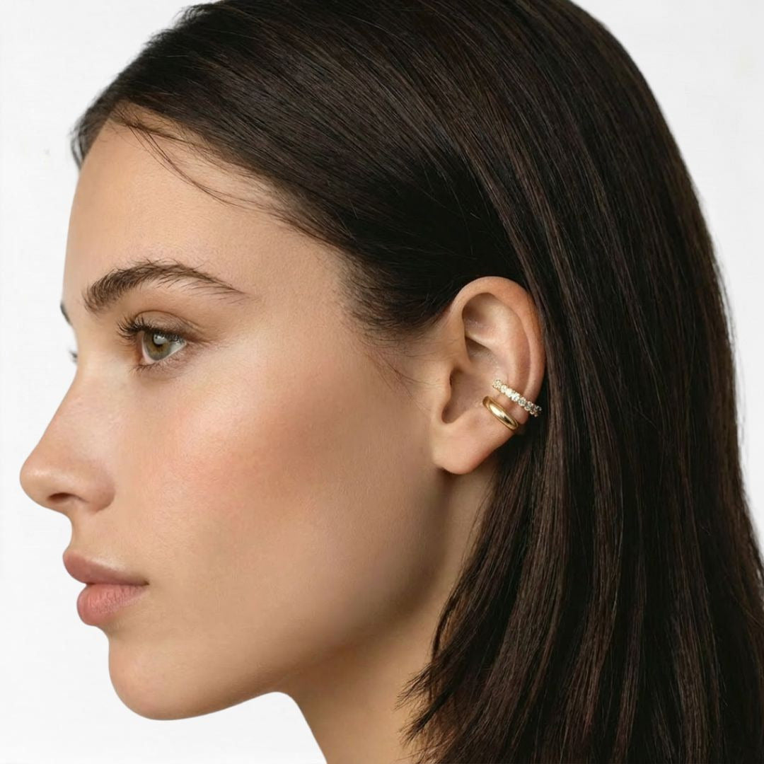 Earcuff plaqué or Louisa 3 Bellaime