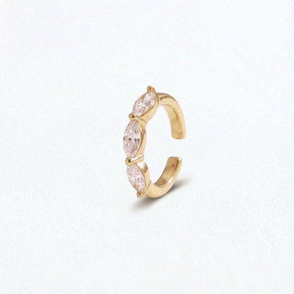 Earcuff plaqué or 18K zirconium 1 cm Magdalena Bellaime