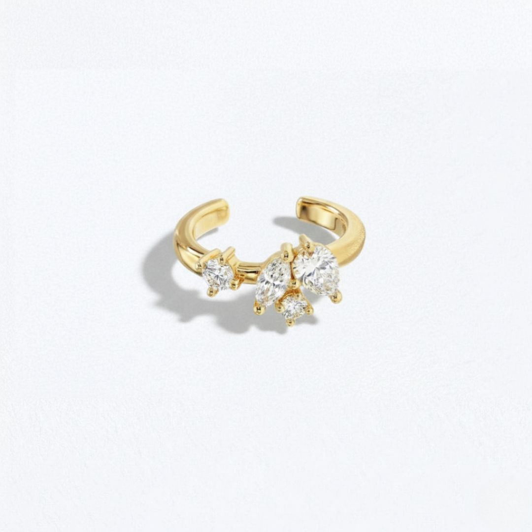 Earcuff plaqué or 18K zirconium 1 cm Romy Bellaime 4