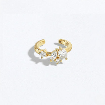 Earcuff plaqué or 18K zirconium 1 cm Romy Bellaime 4