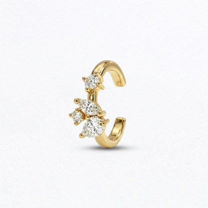 Earcuff plaqué or 18K zirconium 1 cm Romy Bellaime