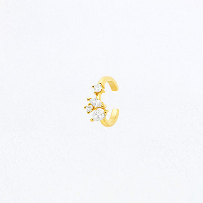 Earcuff plaqué or 18K zirconium 1 cm Romy Bellaime