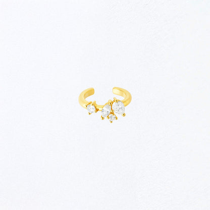 Earcuff plaqué or 18K zirconium 1 cm Romy Bellaime 3