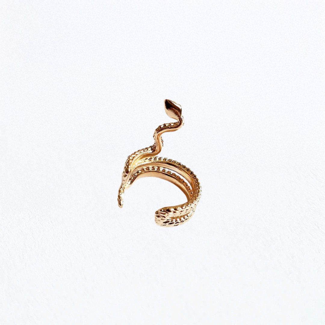 Ear cuff serpent plaqué or 18K Bellaime 4