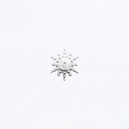 Piercing Oreille Beautiful Sun - Argent 925 Rhodié