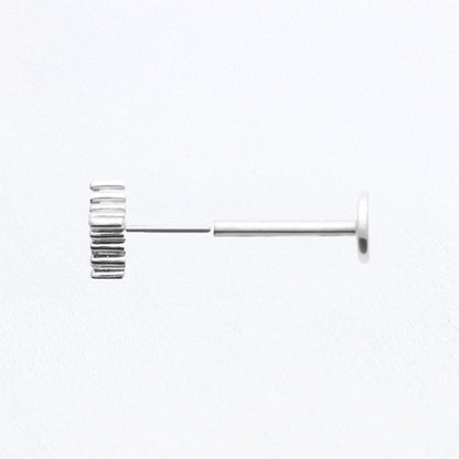 Piercing Oreille Argent 925 Rhodié Starbust Bellaime 3