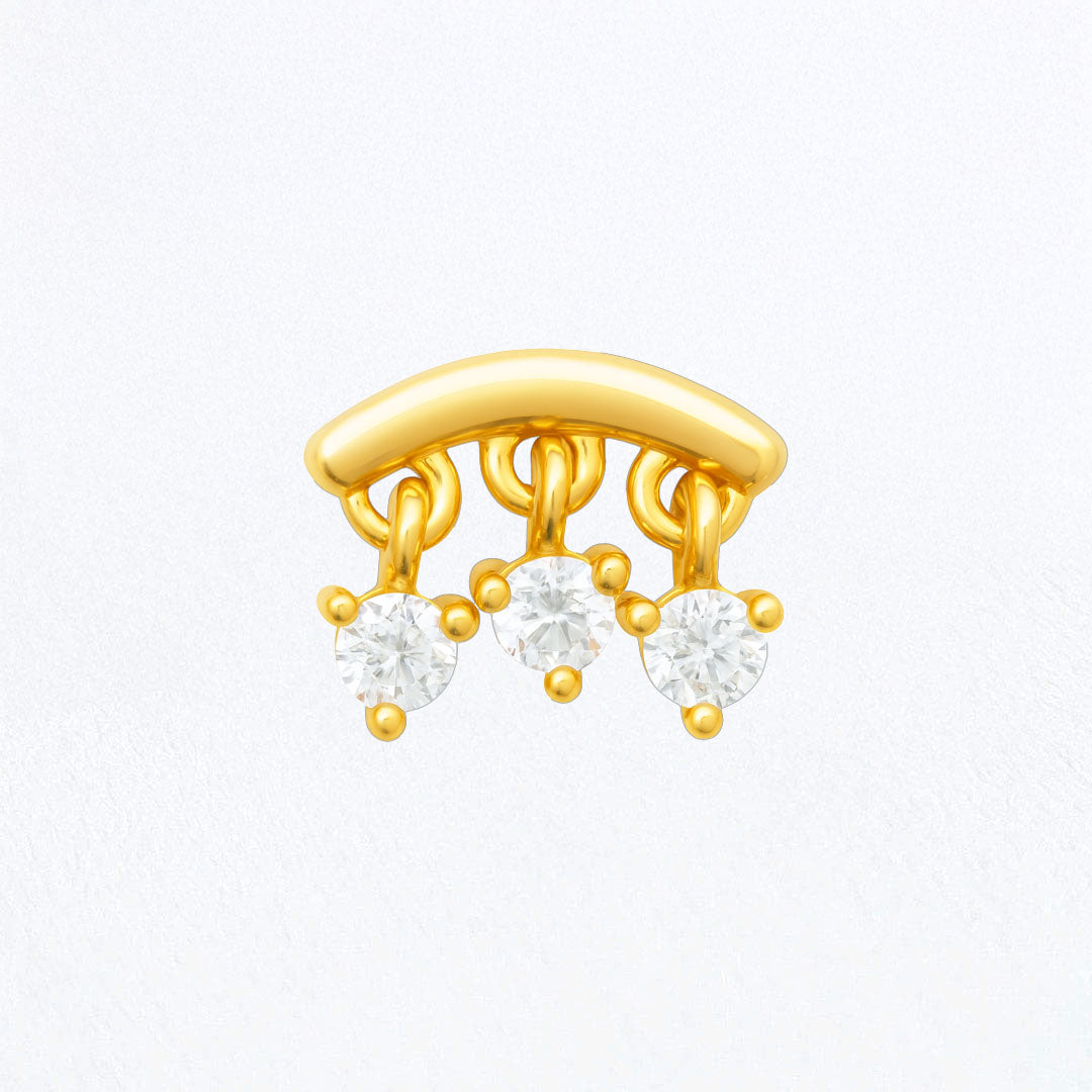 Piercing Oreille Maelle - Plaqué or 18K