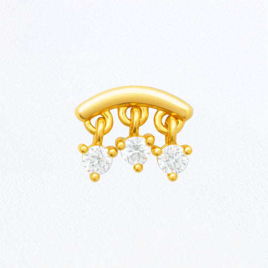 Piercing Oreille Maelle - Plaqué or 18K