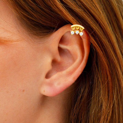 Piercing Oreille Maelle - Plaqué or 18K