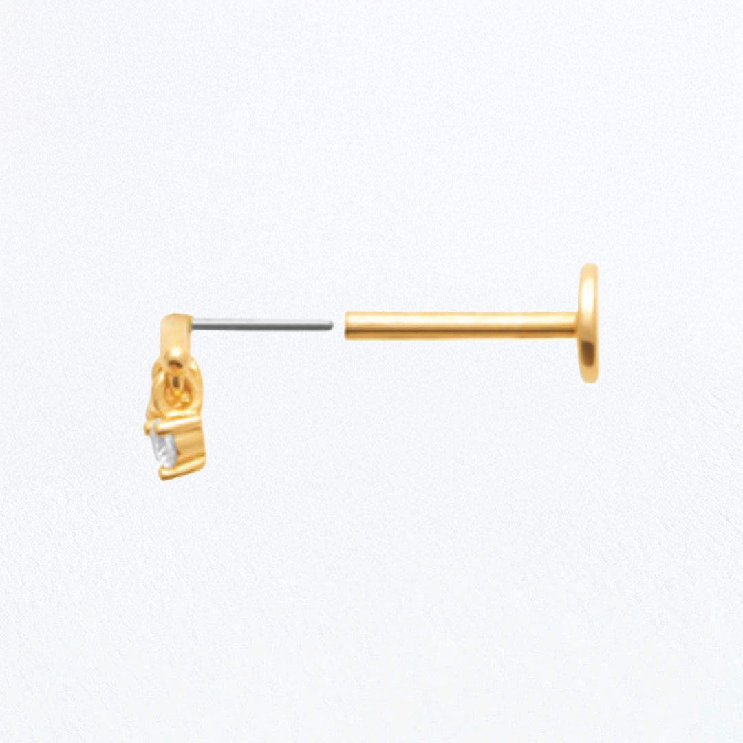 Piercing Oreille Maelle - Plaqué or 18K