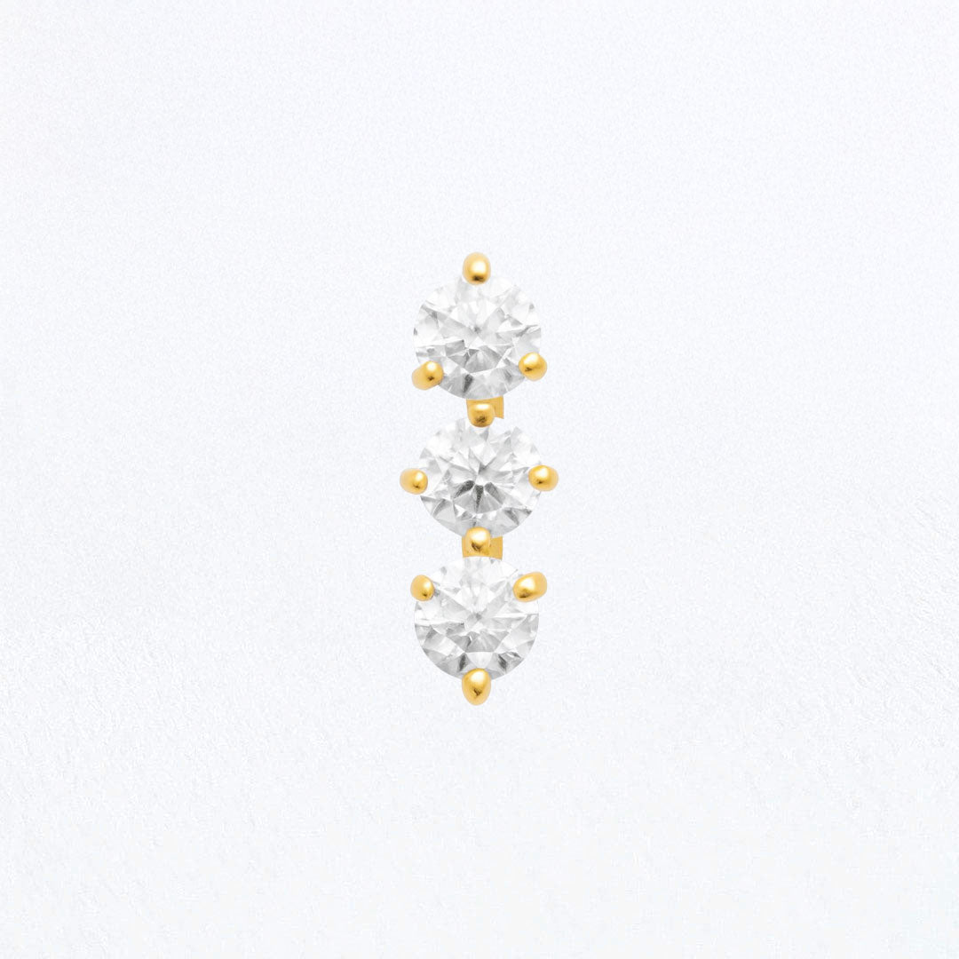 Piercing Oreille Meryl - Plaqué or 18K