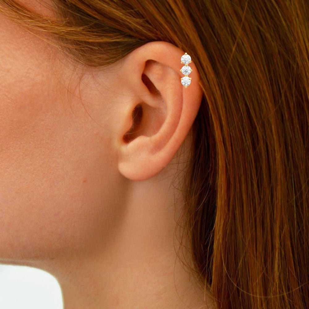 Piercing Oreille Meryl - Plaqué or 18K