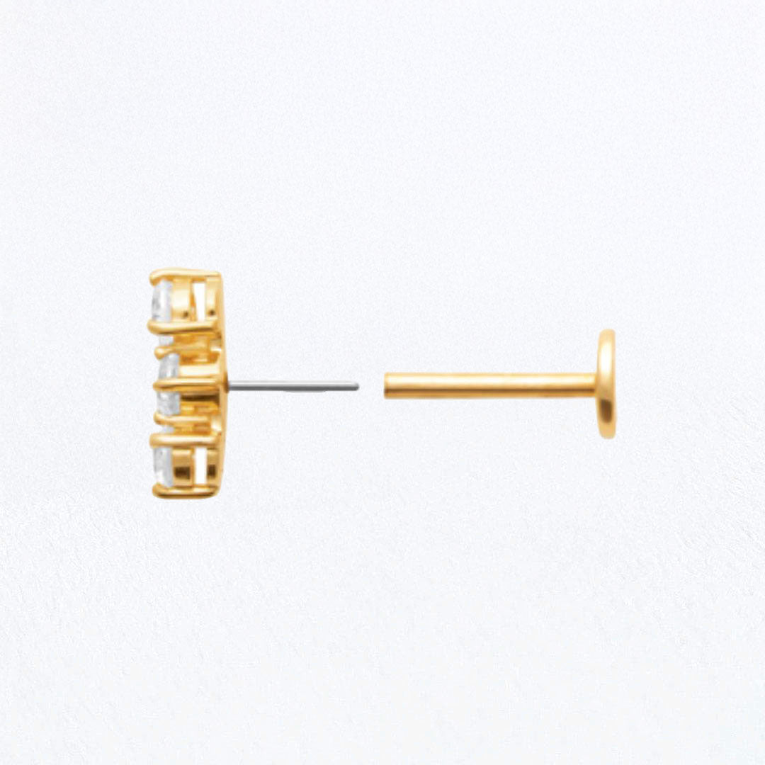 Piercing Oreille Meryl - Plaqué or 18K