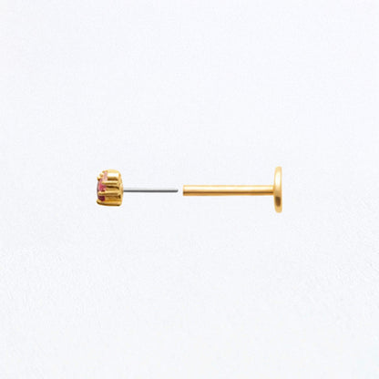 Piercing Oreille Pink Harmony - Plaqué or 18K