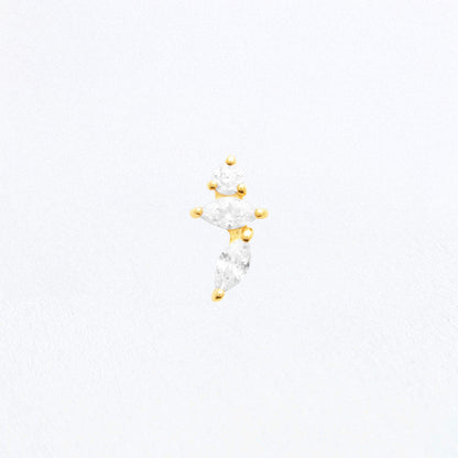 Piercing Oreille Betina - Plaqué or 18K