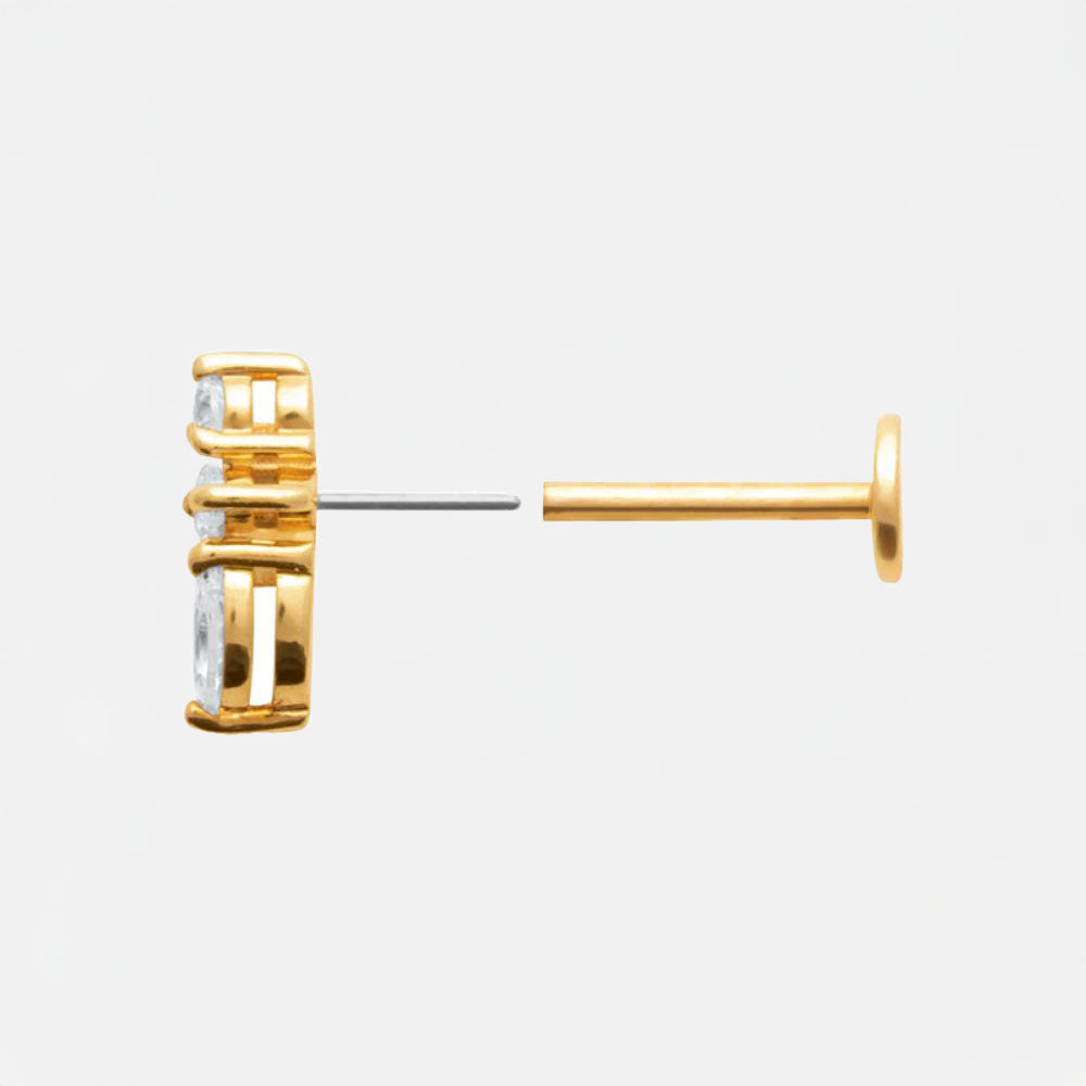 Piercing Oreille Plaqué or Betina Bellaime 3