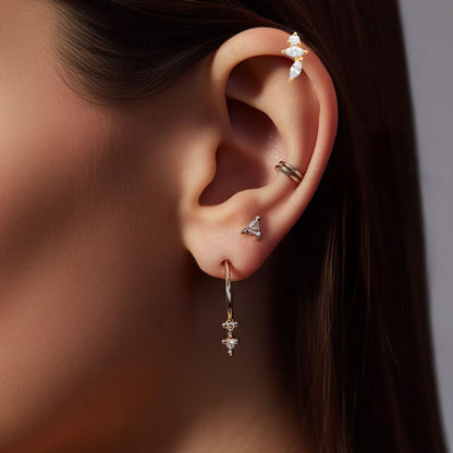 Piercing Oreille Plaqué or Betina Bellaime 4