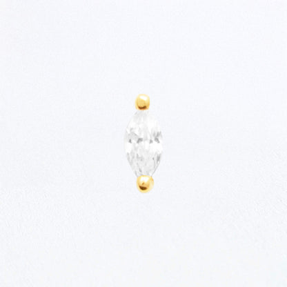 Piercing Oreille Marquise - Plaqué or 18K