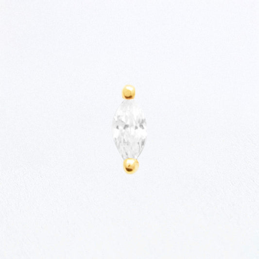 Piercing Oreille Marquise - Plaqué or 18K