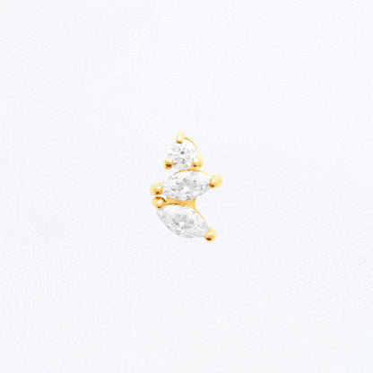 Piercing Oreille Milena - Plaqué or 18K