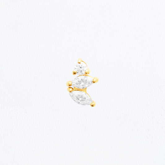 Piercing Oreille Milena - Plaqué or 18K