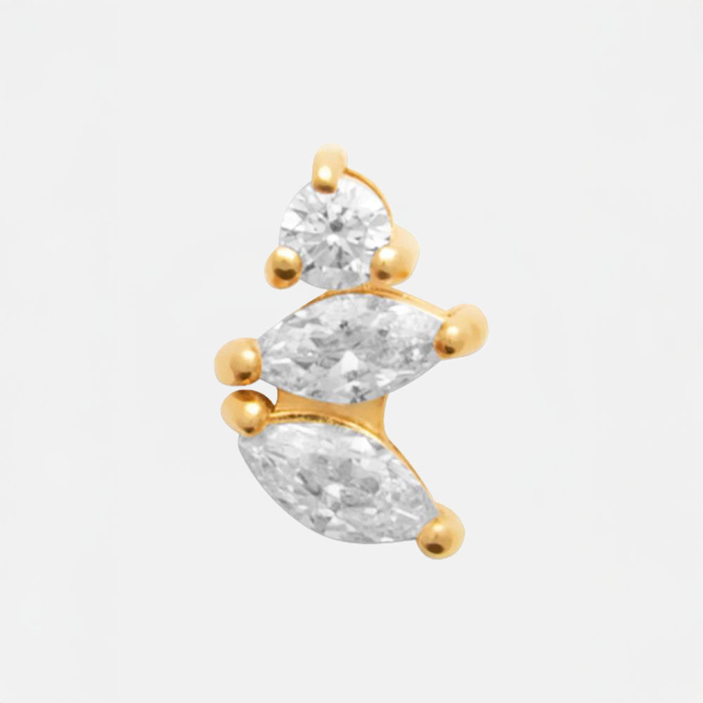 Piercing Oreille Plaqué or Milena Bellaime 1