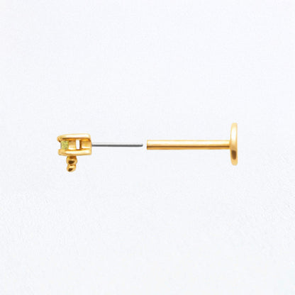 Piercing Oreille Plaqué or Solar Gem Bellaime 3