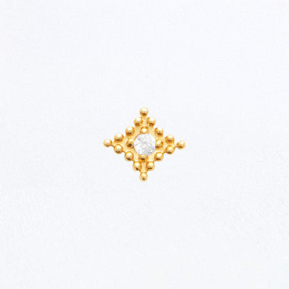 Piercing Oreille Plaqué or Starbust Bellaime