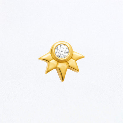 Piercing Oreille Rising Star - Plaqué or 18K