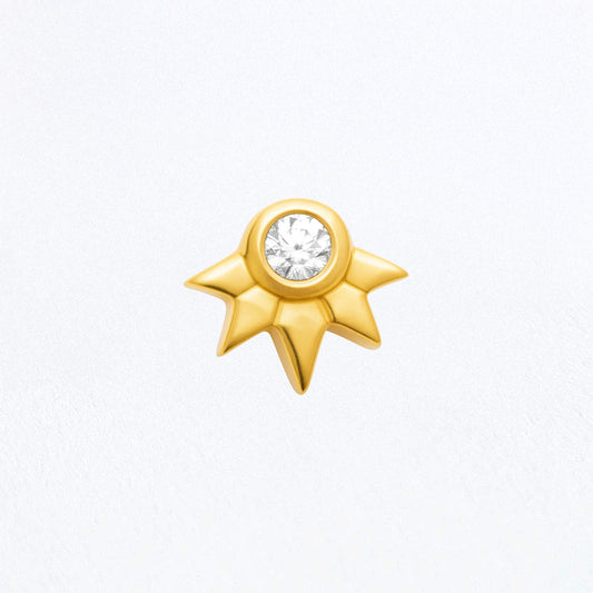 Piercing Oreille Rising Star - Plaqué or 18K