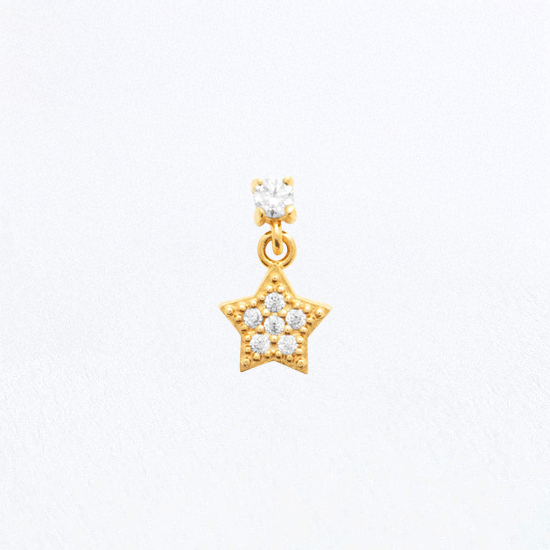 Piercing Oreille étoile Plaqué or Starcircle Bellaime