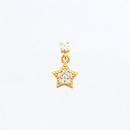 Piercing Oreille étoile Plaqué or Starcircle Bellaime