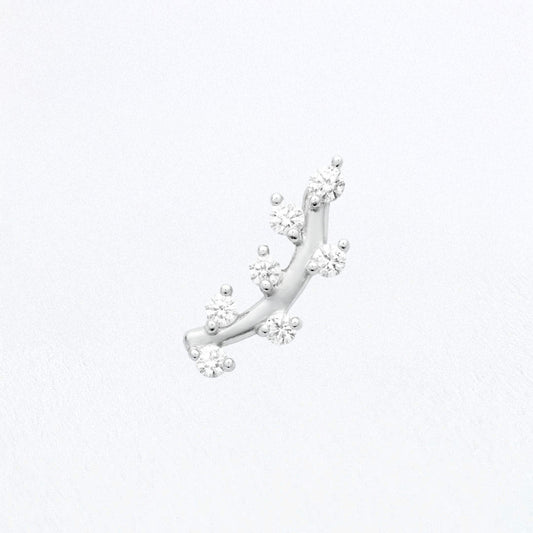 Piercing Oreille Stone Flower - Argent 925