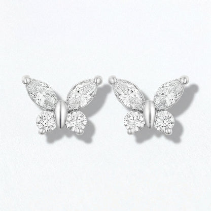 Puces d'oreilles papillon argent 925 Butterfly