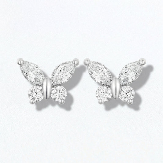 Puces d'oreilles papillon argent 925 Butterfly
