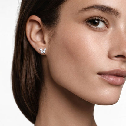 Puces d'oreilles papillon argent 925 Butterfly 2