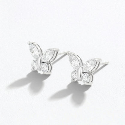 Puces d'oreilles papillon argent 925 Butterfly 4