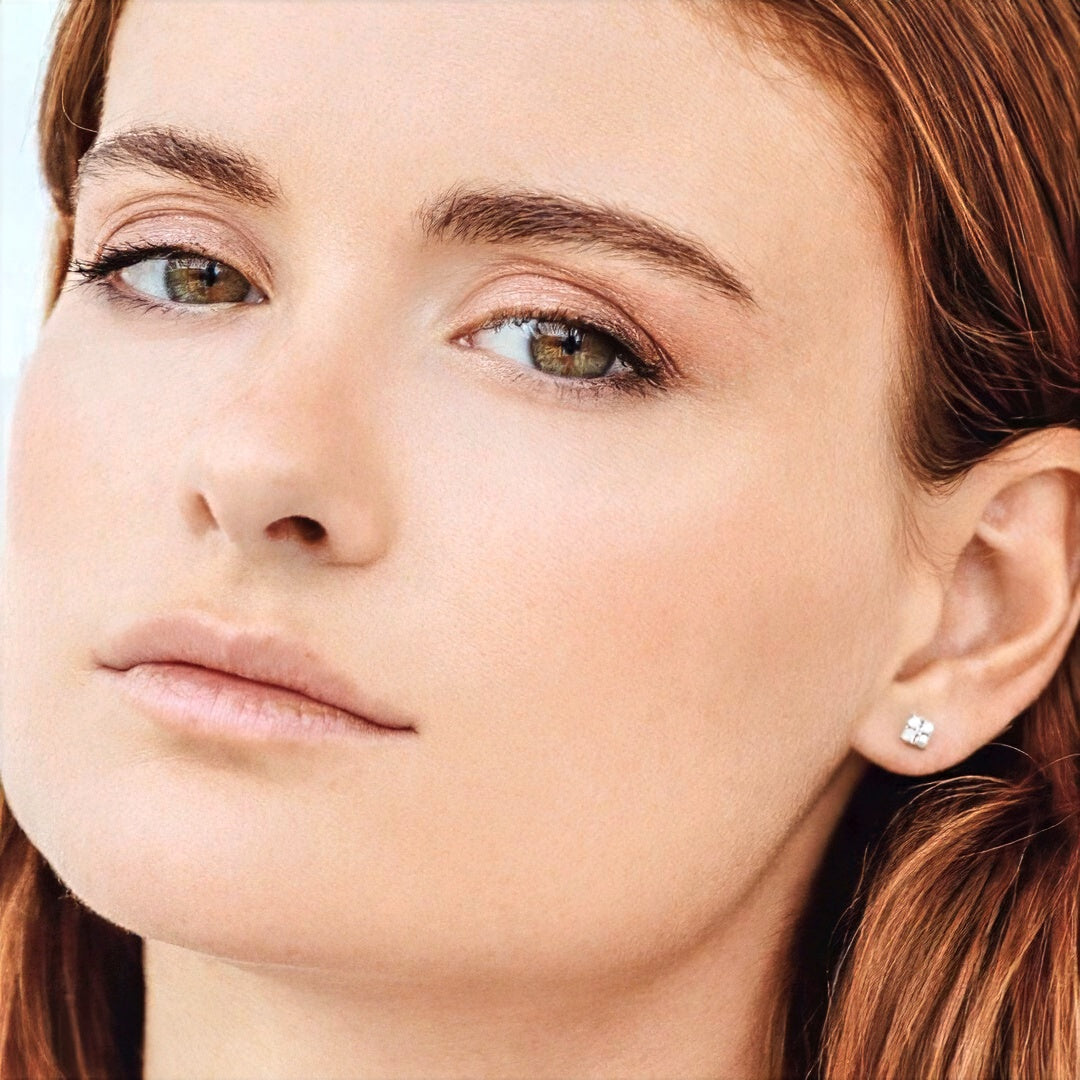 Puces d'oreilles argent 925 zirconium Harmony Bellaime 2