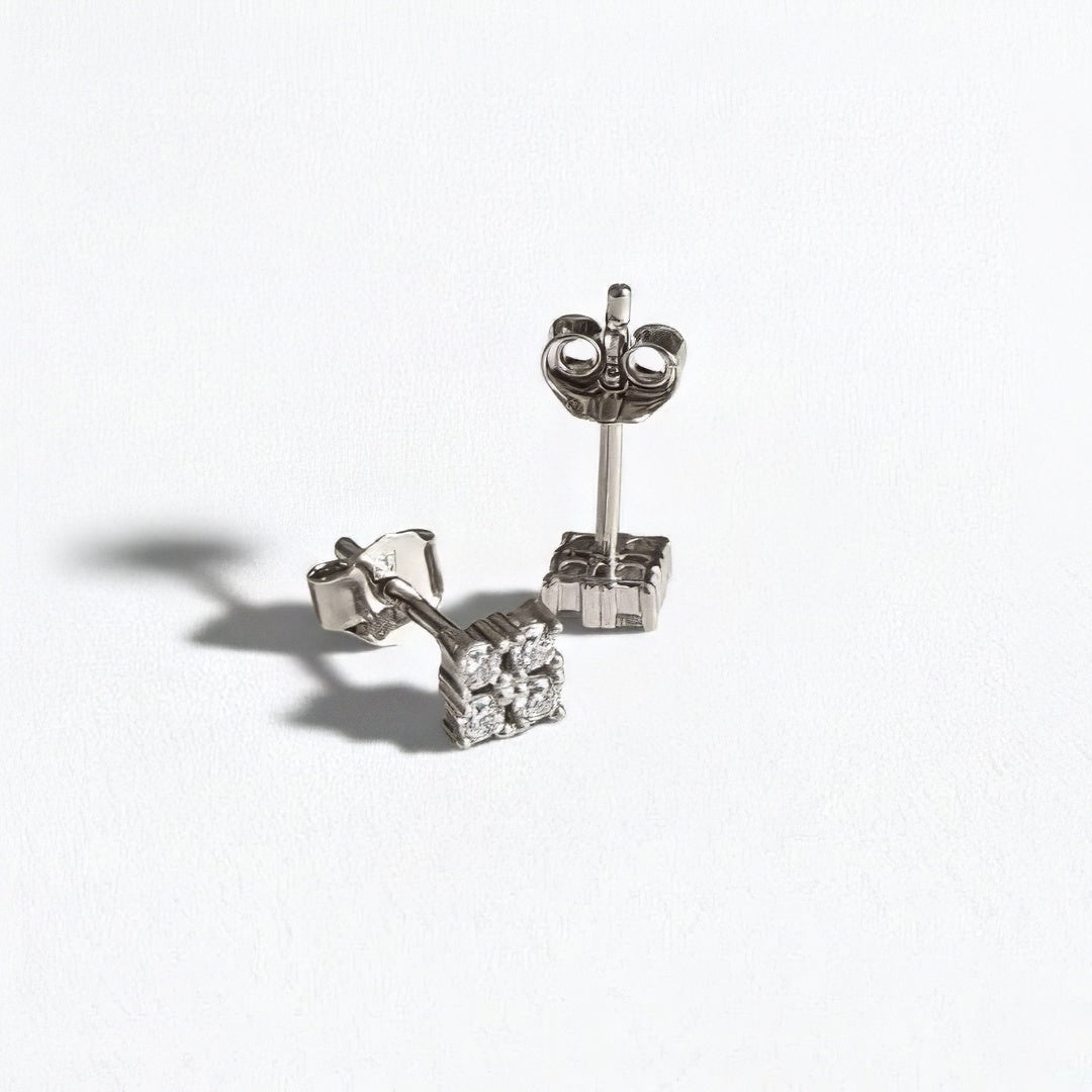 Puces d'oreilles argent 925 zirconium Harmony Bellaime 6