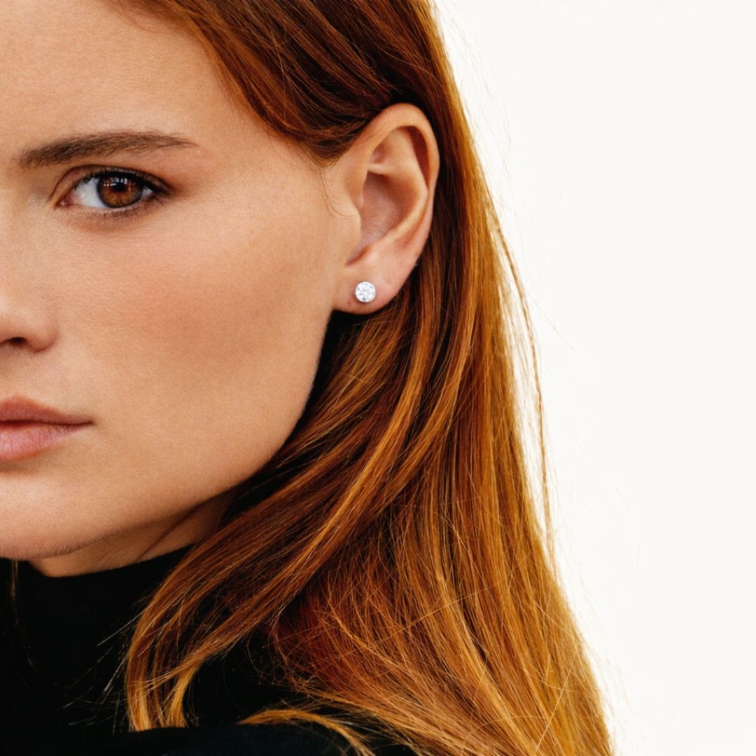 Puces d'oreilles argent 925 zirconium Joy Bellaime 3