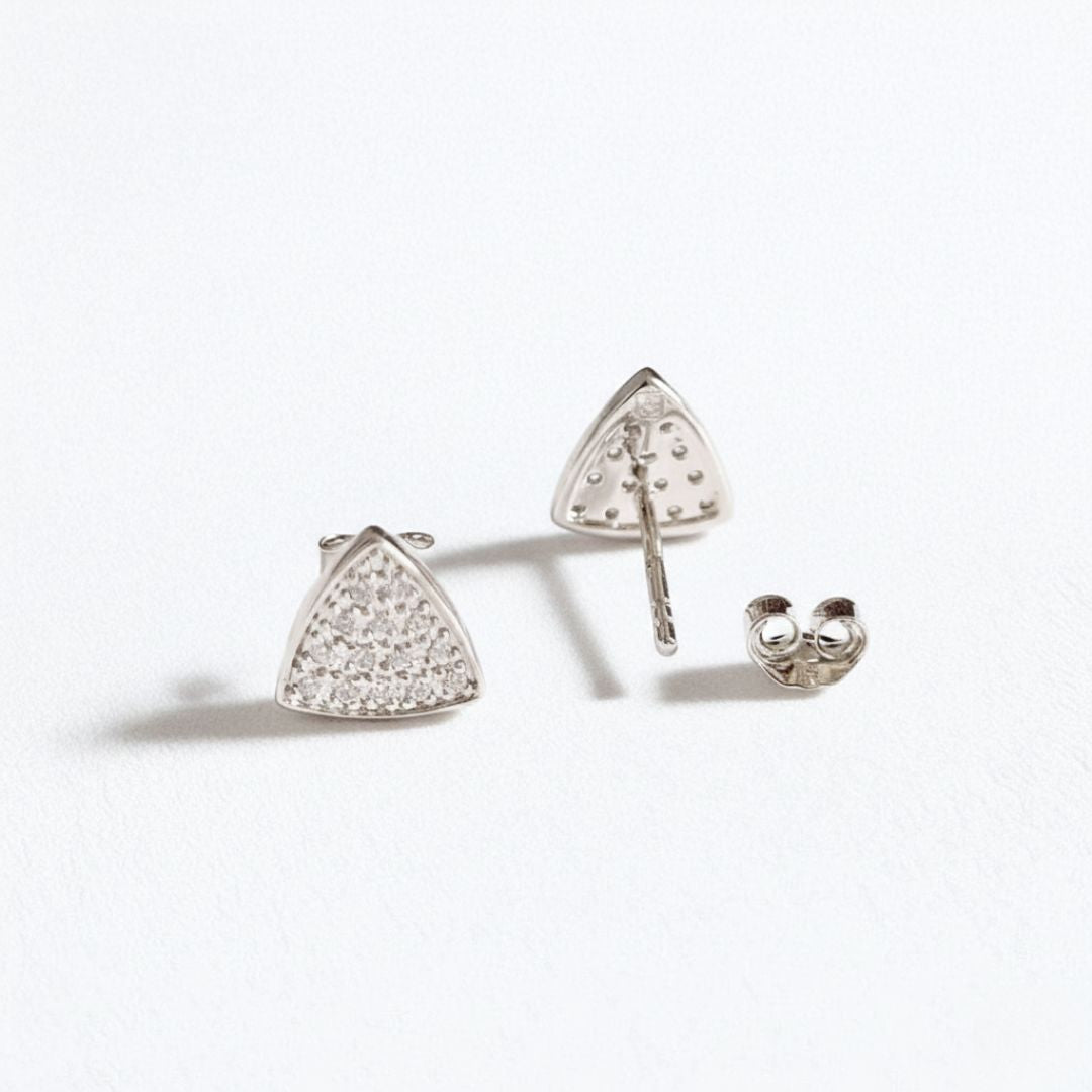 Puce d'oreille argent 925 zirconium Duplicity Bellaime 4