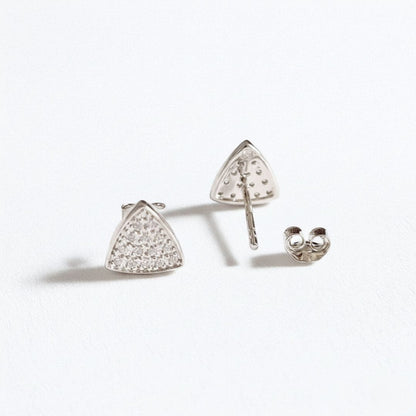 Puce d'oreille argent 925 zirconium Duplicity Bellaime 4